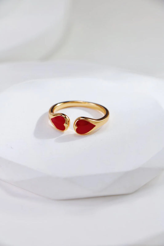 Red Heart Shaped Ring